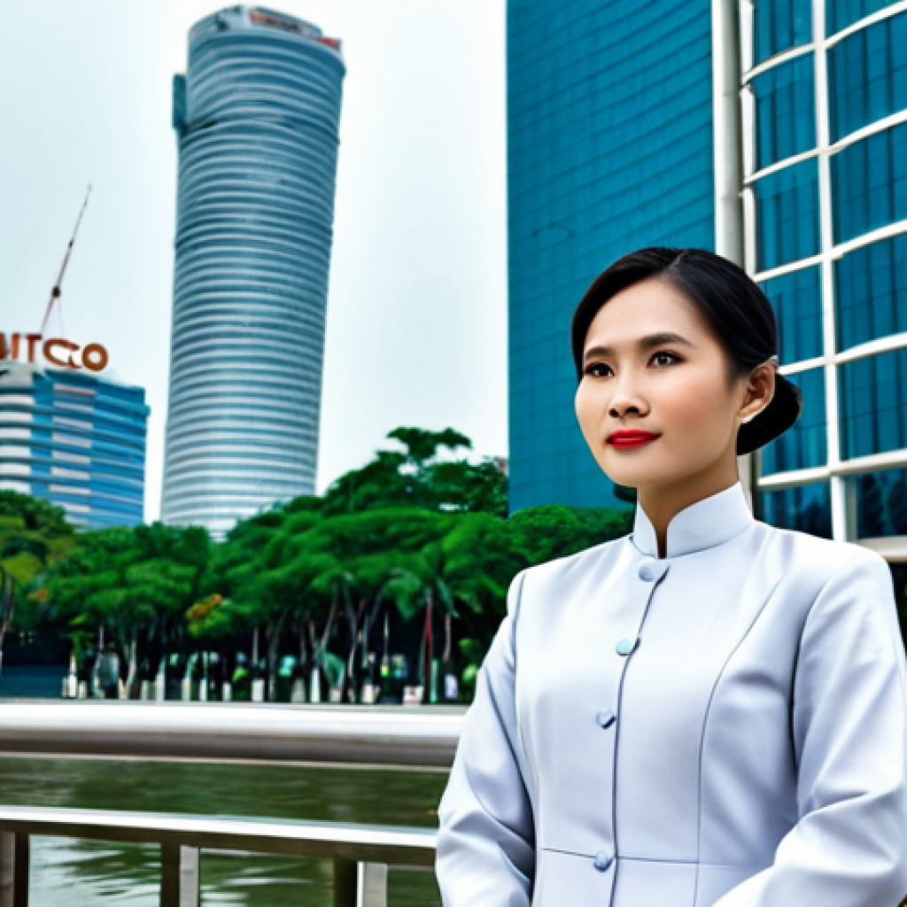 자동화 설비의 교체 시점 판단 - **Prompt:** A professional businesswoman in a tailored, modest Ao Dai (traditional Vietnamese dress)...