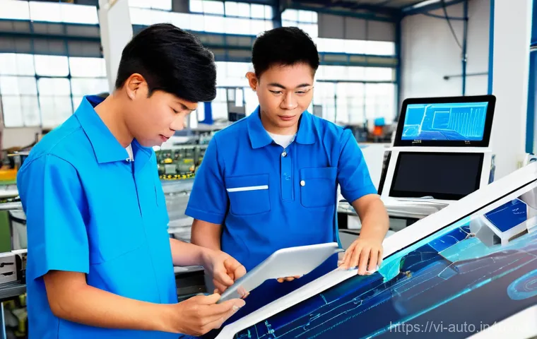 공장자동화 유지보수 팀 조직 - **Prompt 1: The Dedicated Automation Technician**
A young, focused Vietnamese male or female aut... 공장자동화 유지보수 팀 조직 - **Prompt 1: The Dedicated Automation Technician**
A young, focused Vietnamese male or female aut...
