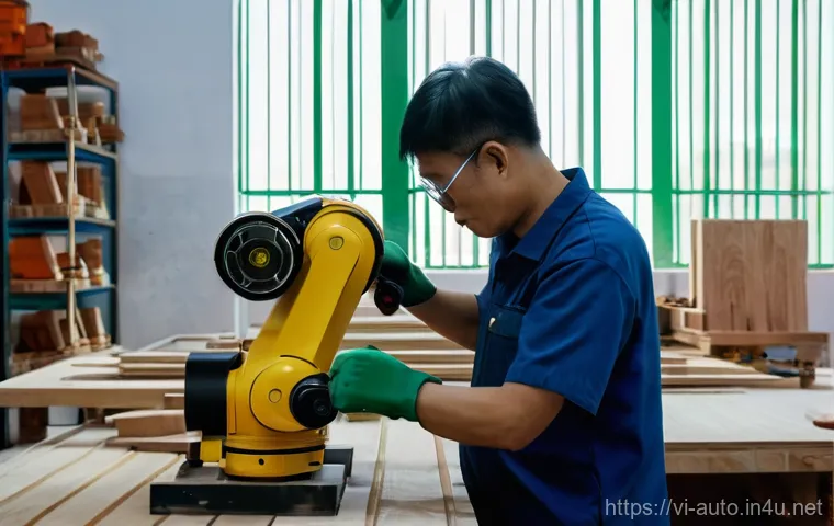 공장자동화와 머신러닝 - **Prompt:** A futuristic and clean manufacturing floor in a Vietnamese factory. Advanced robotic arm... 공장자동화와 머신러닝 - **Prompt:** A futuristic and clean manufacturing floor in a Vietnamese factory. Advanced robotic arm...