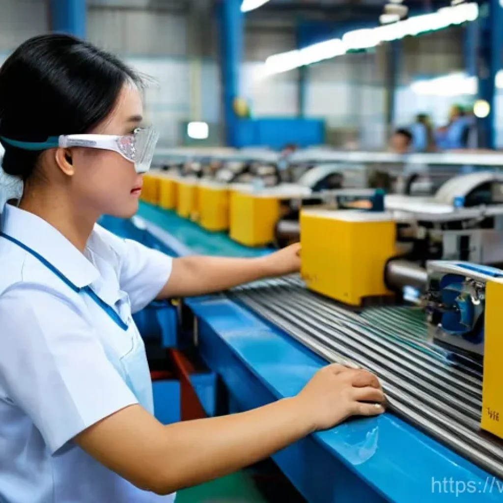 공장자동화 컨설팅 사례 - **Prompt 1: Transition to Automation in a Vietnamese Factory**
    A vibrant, sunlit factory floor i...