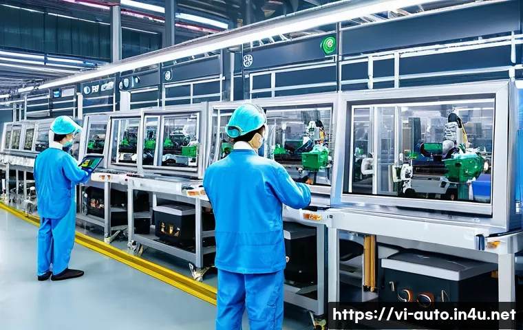 자동화 설비 관련 컨퍼런스 일정 - A modern Vietnamese factory production line showcasing advanced automation technology with collabora...